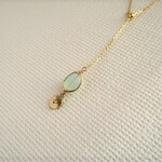 K10YGブルーオパールYロングネックレスB