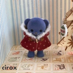 ハニーベアのクリスマスポンチョコート《レッド》