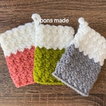 アクリルたわし 3個セット ハンドメイド 北欧カラー