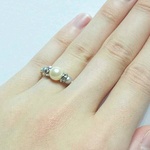 ☆シンプル　パール　リング☆　ロンデル付き