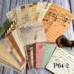 送料無料【P64-2 コラージュ素材】デザインペーパー　海外紙モノ　日記　手帳　背景紙　ジャーナル　英字