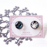  『monochrome』レジン ピアス/イヤリング