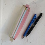 国産デニム×倉敷帆布 ペンケース(ピンク×アイボリー)