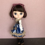 28 青いツリーワンピース