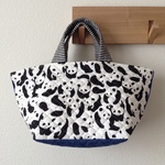 キルティングdeトートバッグ-C ＃024【パンダ*BL】