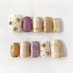 《特集掲載》【star nail】星ネイル チェックネイル ネイルチップ