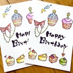 Happy Birth Day♡postcard 2枚セット