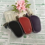 本革手縫い   足型  車 スマートキーケース   紫