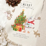 《 残りわずか 》クリスマスタペストリー ツリータペストリー No.2 コットン＆リネン ファブリック ナチュラル Xmas christmas