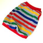 フレンチブルドック服 タンクトップ　カラフルボーダ６ｐ