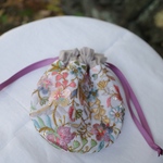 インド刺繍生地巾着ポーチ(146)