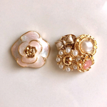 ボタンアクセサリー(ピアス・イヤリング)
