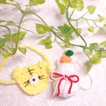 犬用＆猫用 お正月アクセサリー 虎ポシェット 鏡餅ネックレス