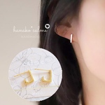 新作　新色追加　2カラー　シンプル　お洒落　大人女子　繊細　上品　人気　小さな　18k　18kgp　L字　ピアス　