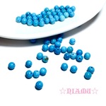 【天然石ビーズ】マグネサイトターコイズ（染）　４mm 15粒　ハンドメイド素材