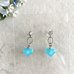 ♡冬のハートのピアス  イヤリングA