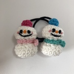 雪だるま　ヘアゴム
