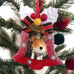 F.クリスマス 2021 ジャックラッセル オーナメント【ベル型】Peanuts clay dog 