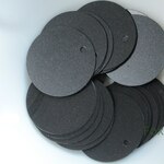 スパンコール 19mm 約56枚(約6g) 丸 トップホール マット 黒 (SCC19MBKHHTH)