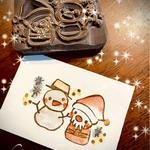 christmasはんこ　　コロンとサンタさん＆スノーマン