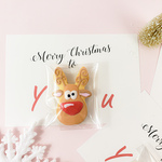 クリスマスカード　食べられるアイシングクッキー