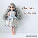 リカちゃん　服　ワンピース　花柄　レース