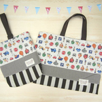 乗り物柄の通学セットA