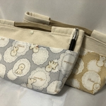 モフモフわんちゃんの通常サイズバッグインバッグ。