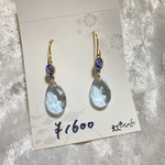 アレキサンドライト大粒ドロップピアス