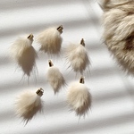 ◆6個セット◆ミンクファー　チャーム　ハンドメイド　パーツ