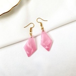 桜色×マーブル　レジンピアス