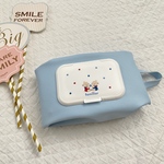 【送料無料】持ち手付き！　お尻拭きポーチ　おしりふきポーチ　お尻拭きケース　おしりふきケース　ブルー　手口拭きポーチ　手口拭きケース　ファミリア　出産祝い　ベビーシャワーにも♡