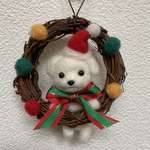 マルチーズのオーナメントリース🎄