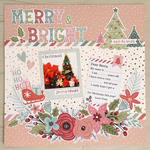 スクラップブッキング  12インチ　完成品　MERRY & BRIGHT　