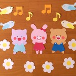 春のお花と動物さん　壁面
