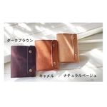 ▶︎sample SALE:シンプル！イタリアンレザー【プエブロ】のカードケース（20ポケット）ダークブラウン