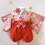 sae-egg様専用★ハンドメイドベビー袴＋お花のヘアバンド