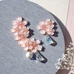 桜のイヤーカフ&イヤリング(orピアス)セット