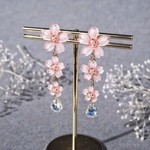 三連桜のイヤリング/ピアス