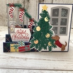 【クリスマスカード】Ready for Christmas 仔犬②(blue)