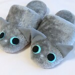 ~M様用~灰色猫スリッパc もこもこMサイズ