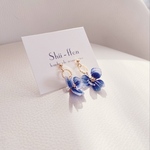gloss flower 【blue】ピアス/イヤリング