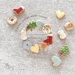 (12/5)クリスマスアイシングクッキーリースブローチ