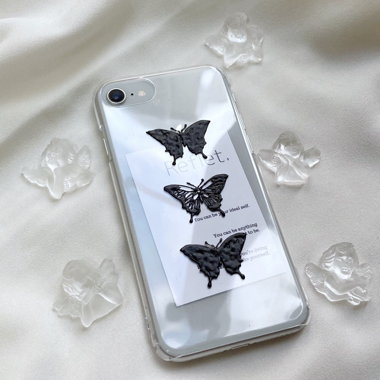iPhone用ケース 青い蝶と黒い蝶 Amazon.co.jp: iPhone15 用 ケース 手帳型 iPhone 15