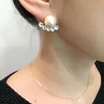 2way 12mm一粒コットンパールピアス スワロキャッチ