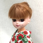 リカちゃん　着物　クリスマス　白・タイル風