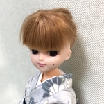 リカちゃん 着物　水色・花柄