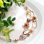 桔梗は変わらぬ愛の花 ブレスレット