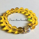 幸せの黄色い天然石💛パワーストーンシトリンレインボーオーラ水晶🔮メンズレディースブレスレット再販６