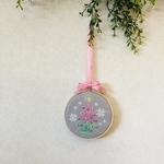 こぎん刺しのクリスマスツリー🎄《刺繍枠》